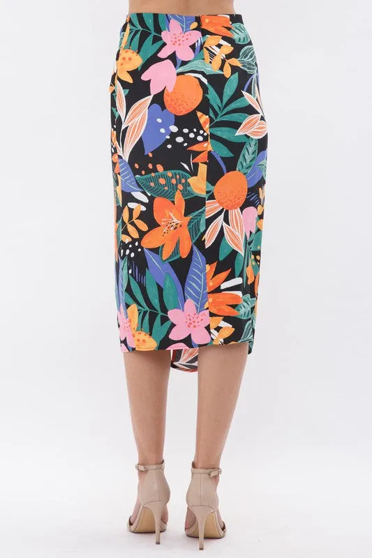 Anna Midi Skirt - Tropical [S-L]