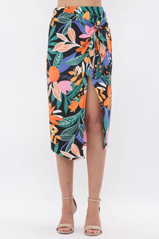 Anna Midi Skirt - Tropical [S-L]
