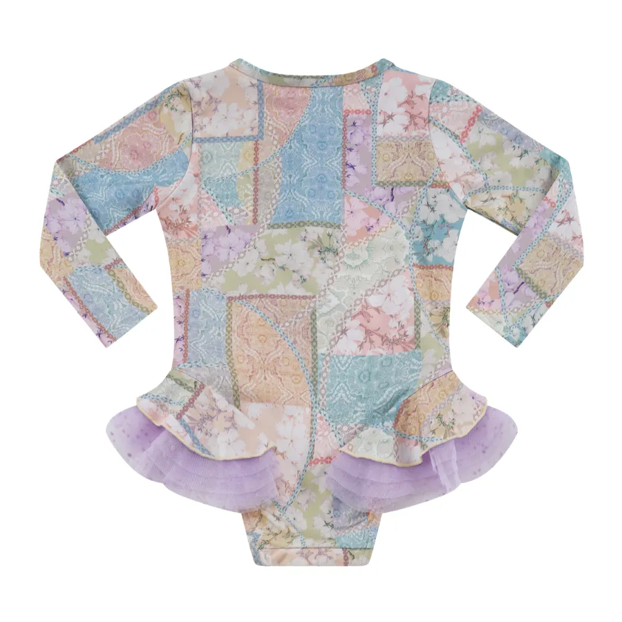 Aqua Blu Kids Long Sleeve One Piece AG2317BR - Brindle