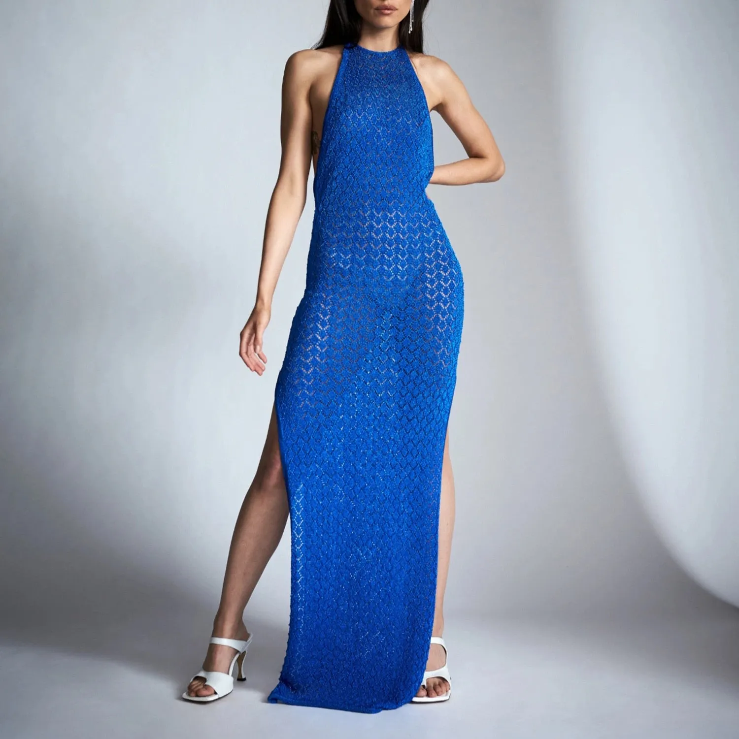 Backless Halter Dress