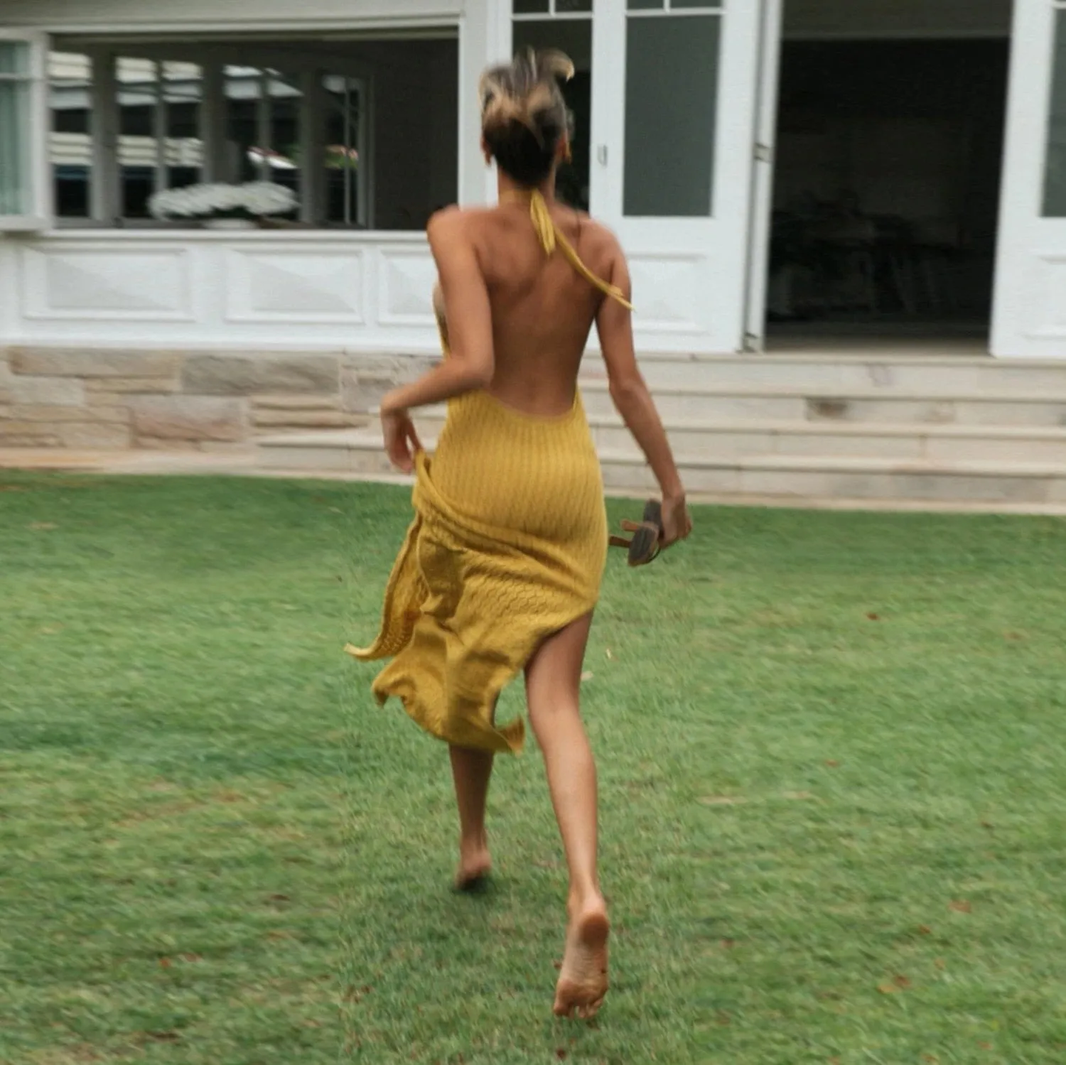Backless Halter Dress