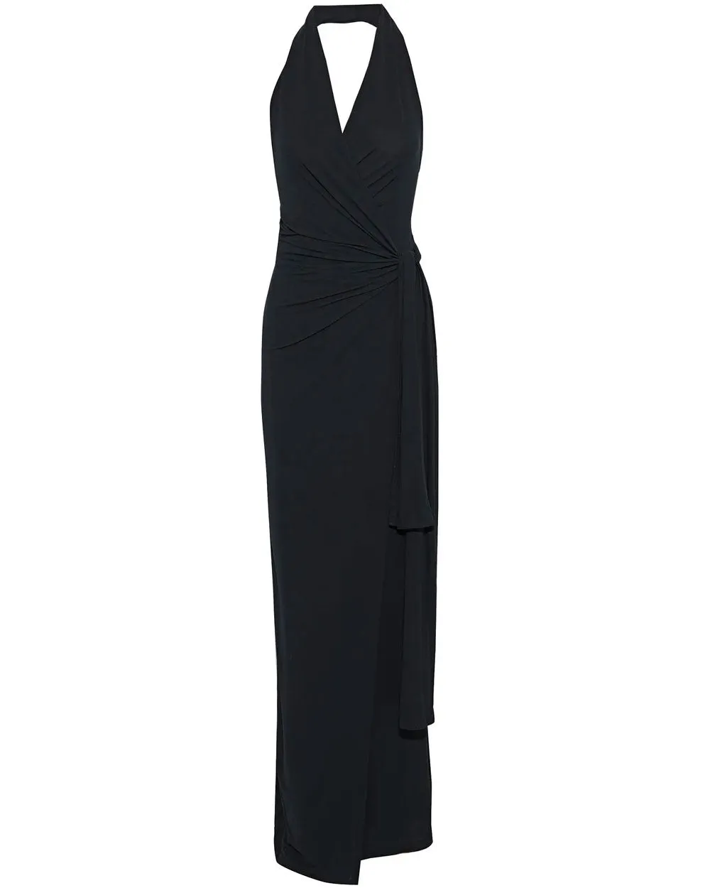 Black Halter Neck Maxi Dress
