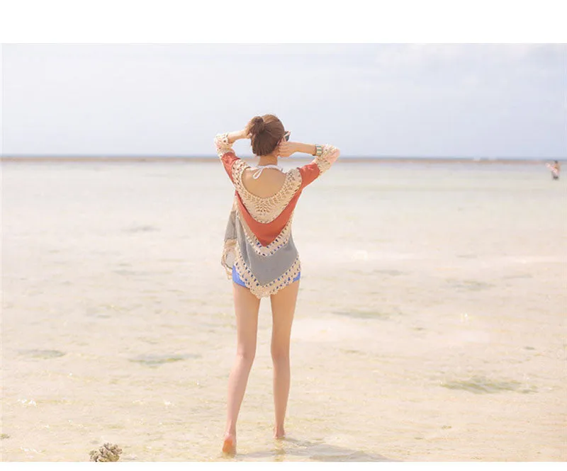 Boho Boho Mini Dress, Beach Dress, Cover up Dress, Orange Dream Catcher