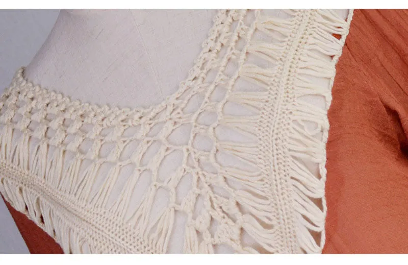Boho Boho Mini Dress, Beach Dress, Cover up Dress, Orange Dream Catcher