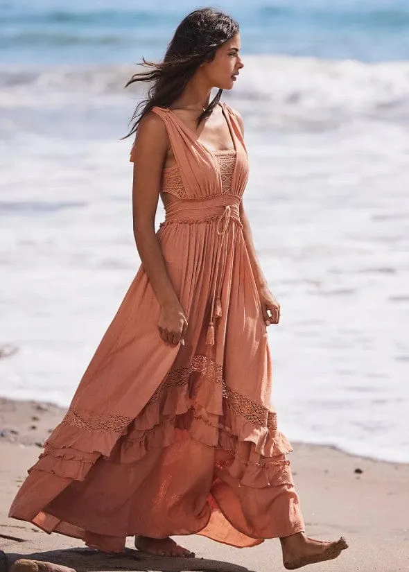 Boho Summer Beach Maxi Dress