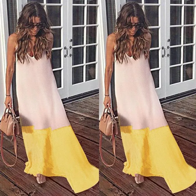 Casul Beach Chiffon Sling Sexy Long Dress