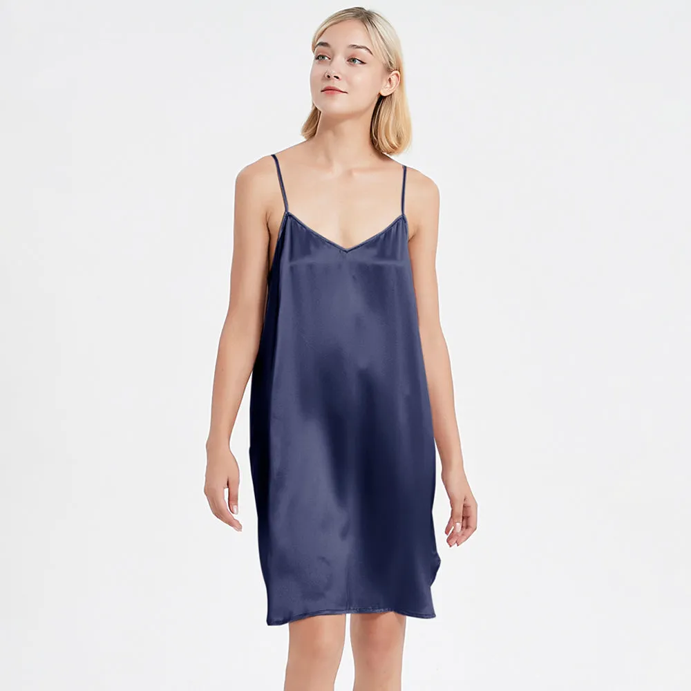 Classic Short Silk Slip Nightgown Silk Nightdress