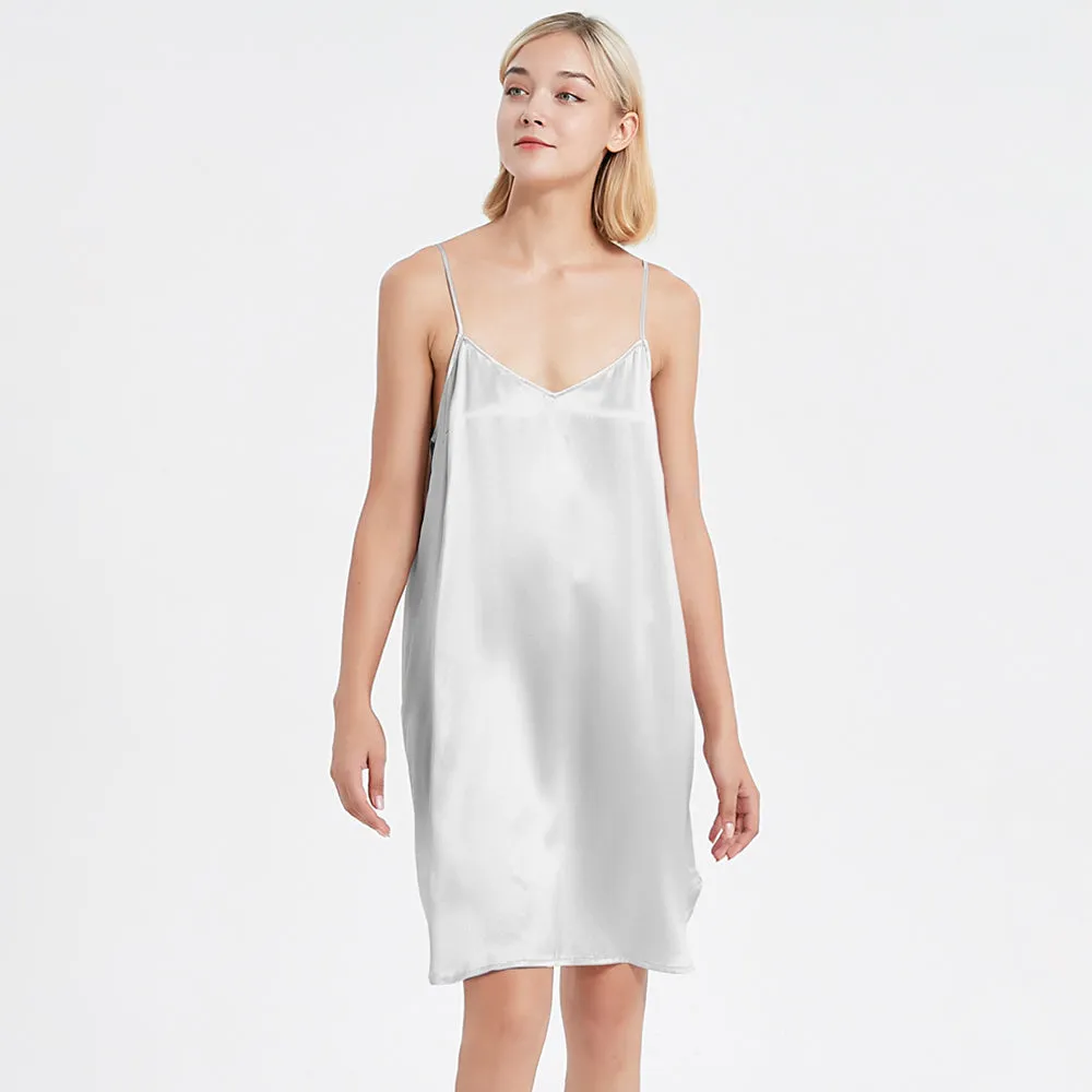 Classic Short Silk Slip Nightgown Silk Nightdress