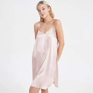 Classic Short Silk Slip Nightgown Silk Nightdress