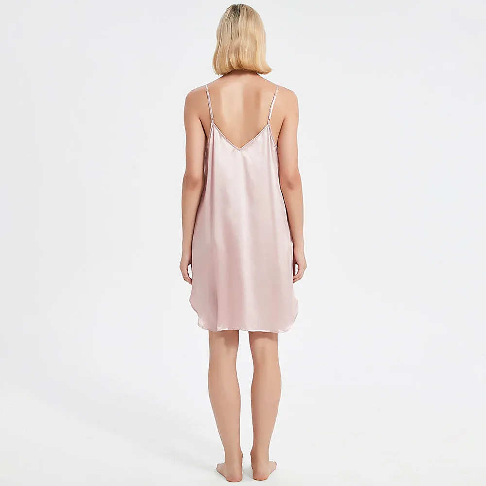 Classic Short Silk Slip Nightgown Silk Nightdress