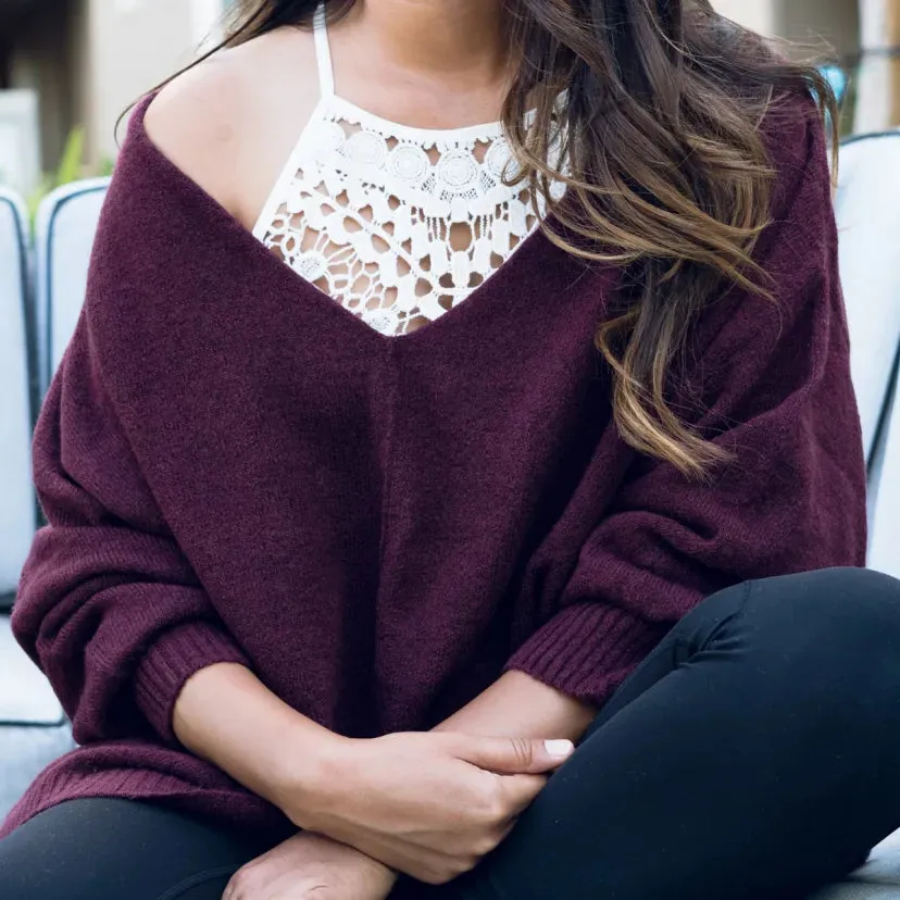 Crochet Lace High Neck Bralette