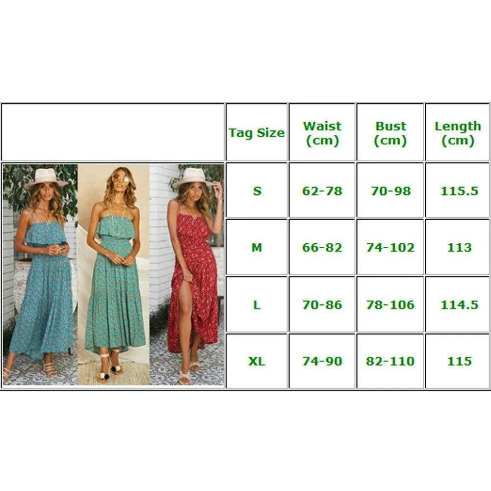 FashionSierra - Women Ladies Summer Boho Maxi Sundress