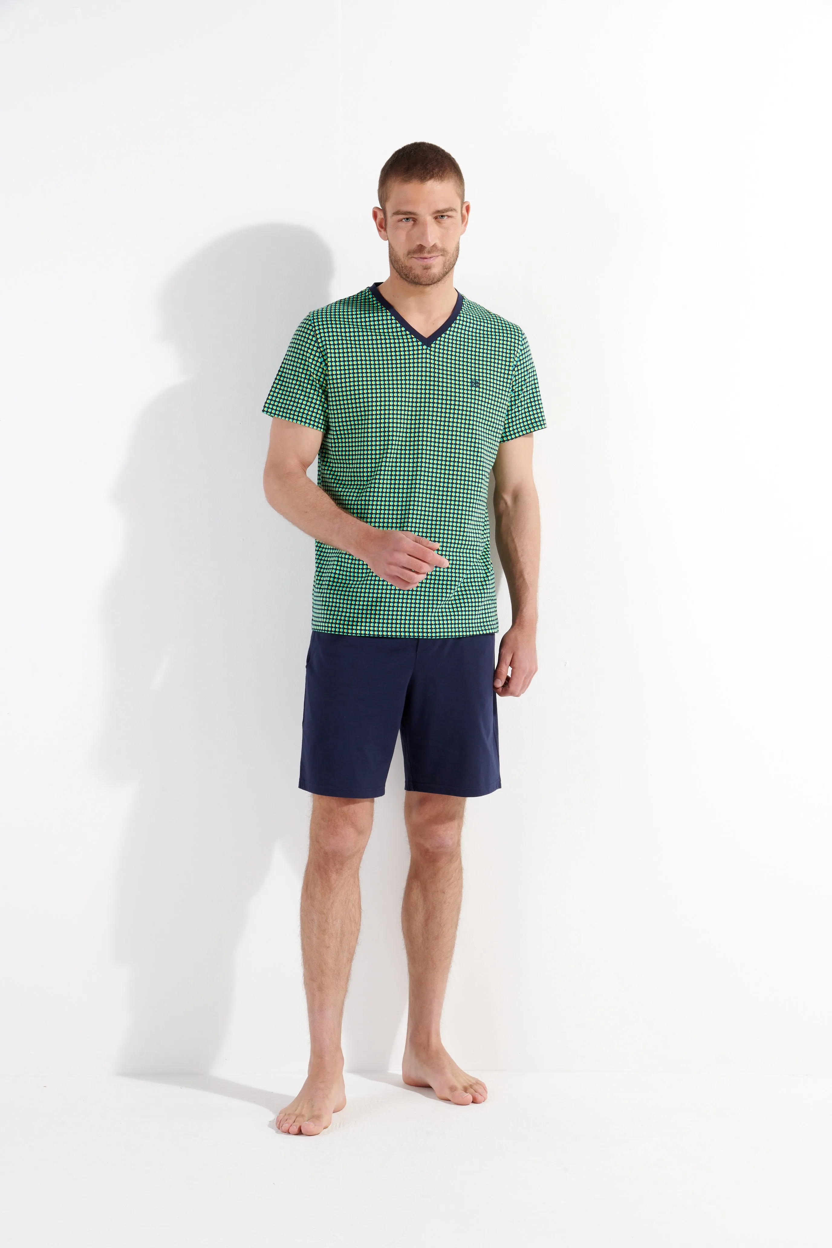 Filippo Short Sleepwear Set | Navy Print 402692-I0ra