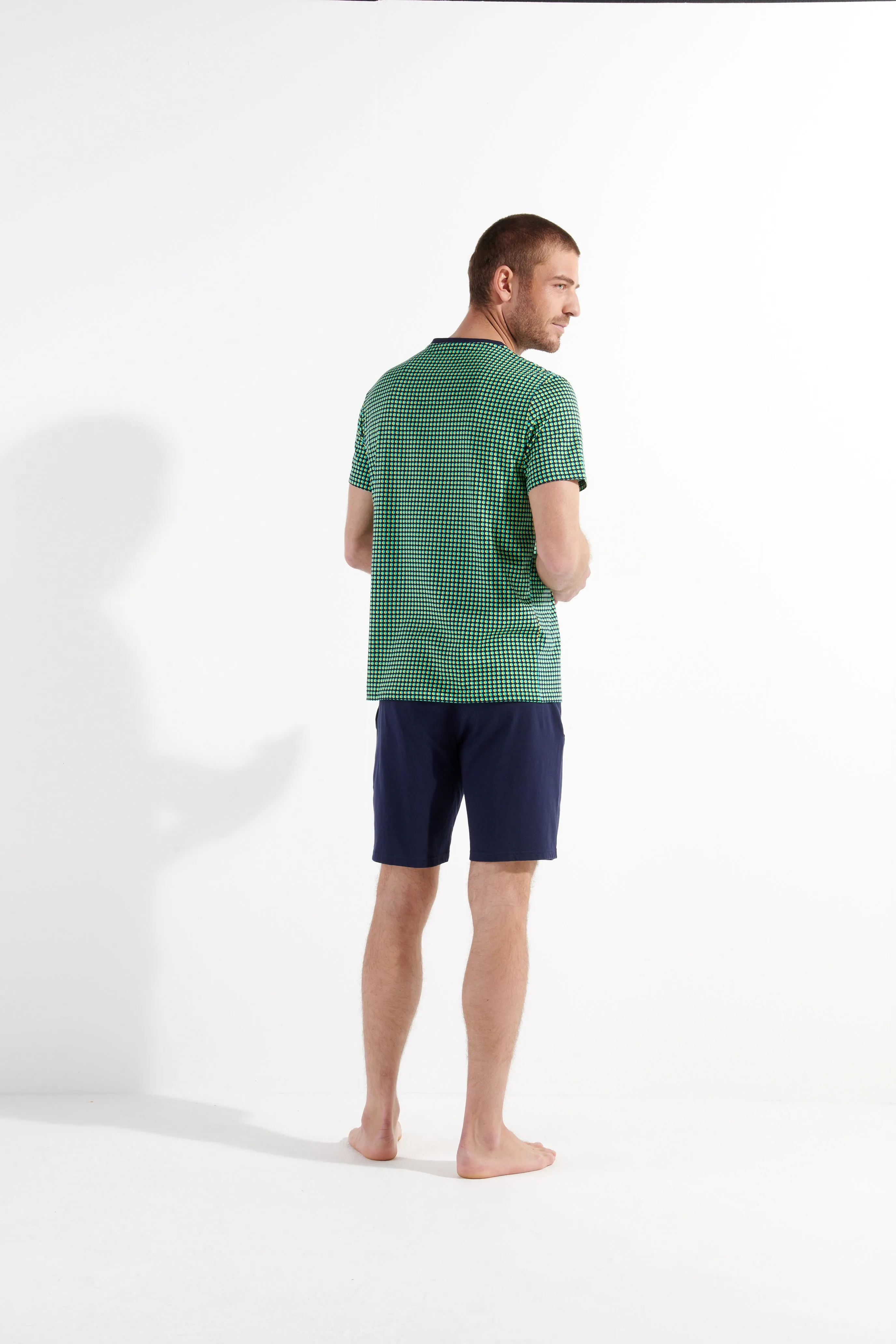 Filippo Short Sleepwear Set | Navy Print 402692-I0ra