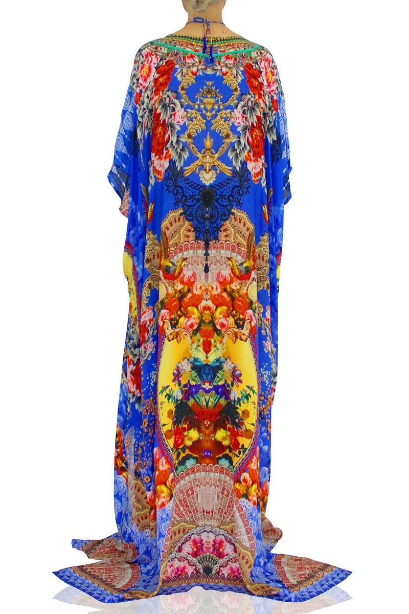 Floral Print Long Kaftan Outfit