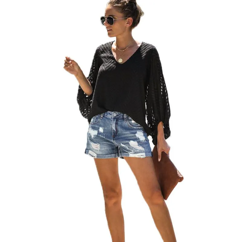 Frayed Denim Shorts
