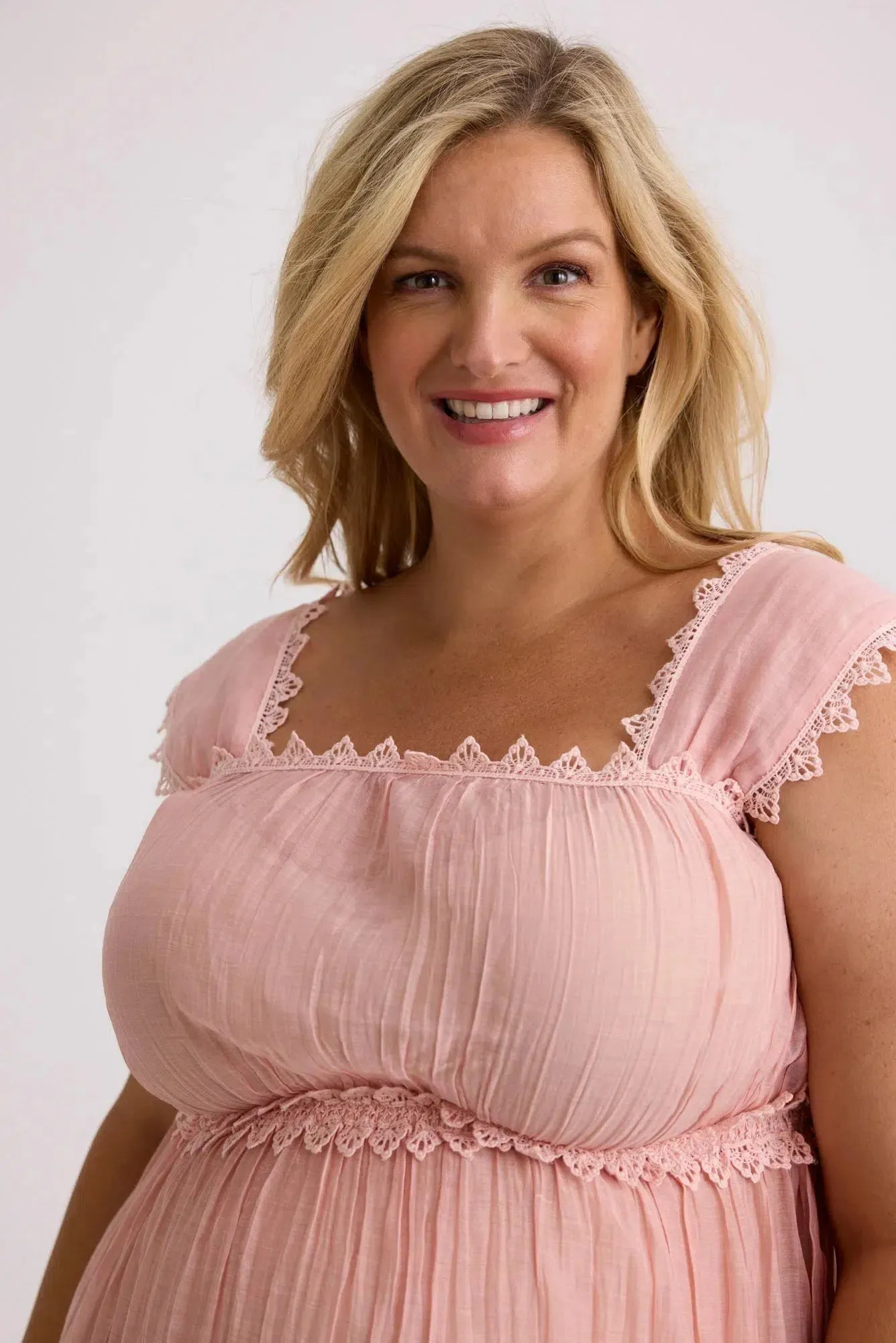 Grace - Nightgown - Knee Length - Pink