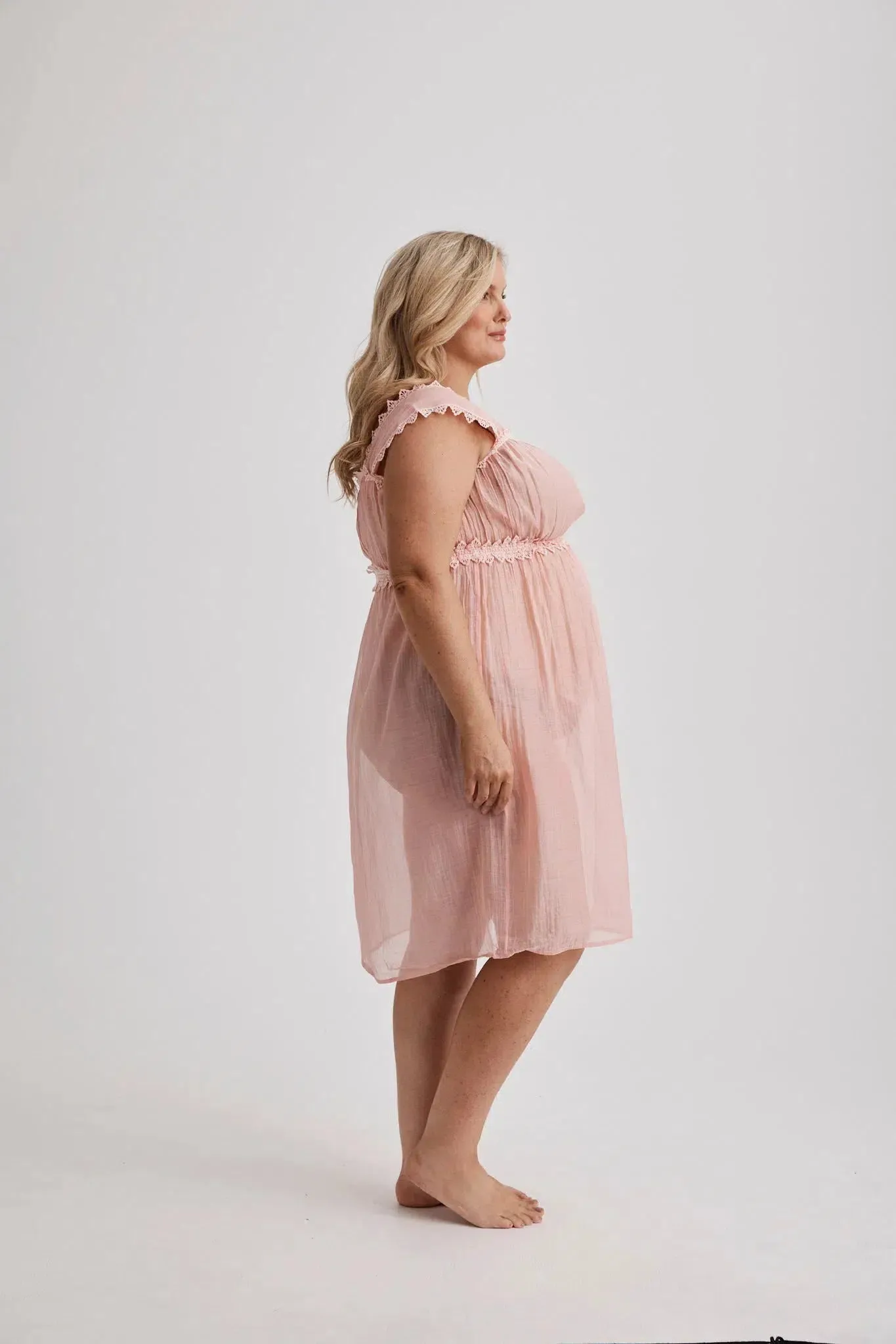 Grace - Nightgown - Knee Length - Pink