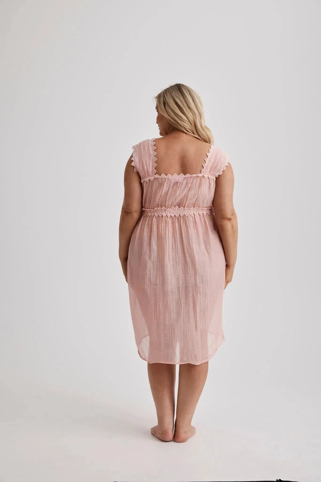 Grace - Nightgown - Knee Length - Pink