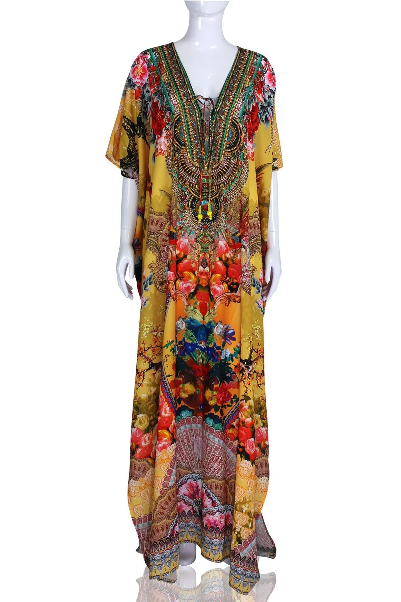 Loungewear kaftan dress long