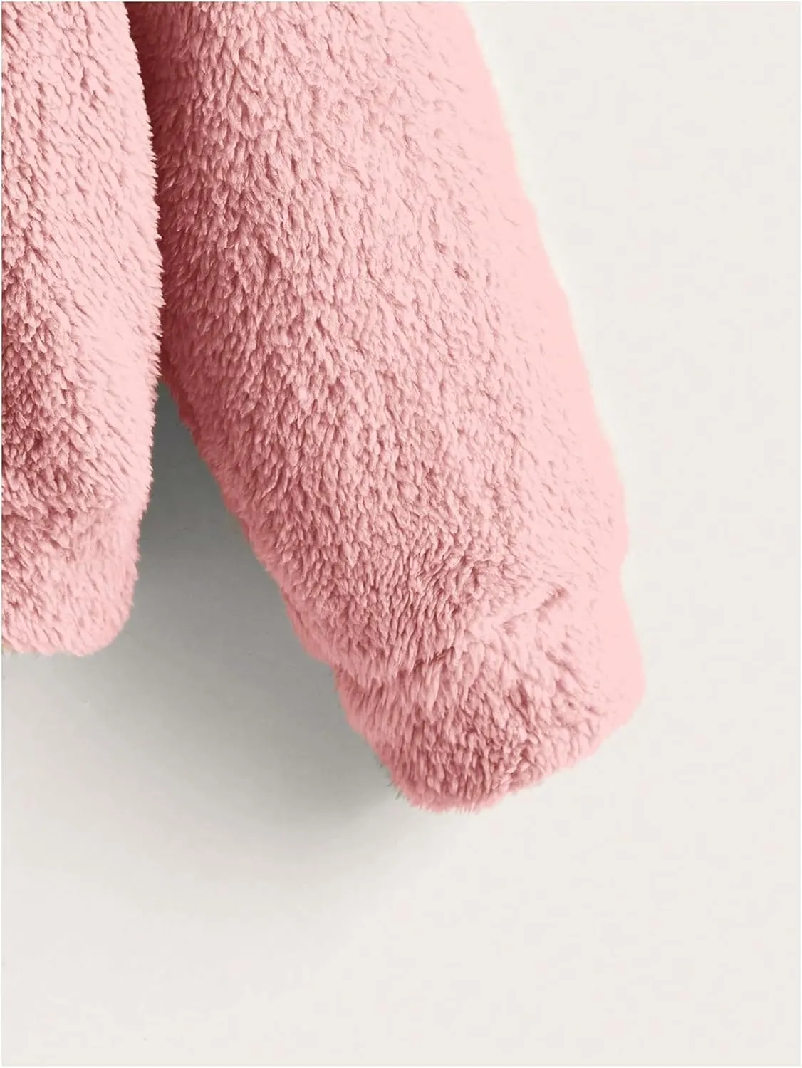 MakeMeChic Women's Faux Fur Coat Long Sleeve Zip Up Fuzzy Hoodie Lightweight Teddy Bear Fleece Jacket