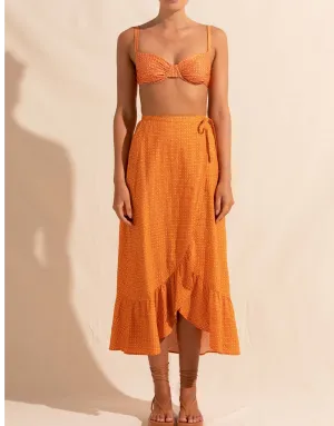 Marigold Ruffle Wrap Skirt