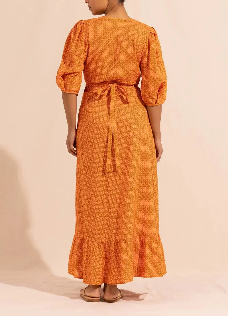 Marigold Ruffle Wrap Skirt