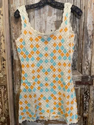Mini Flower Crochet Dress