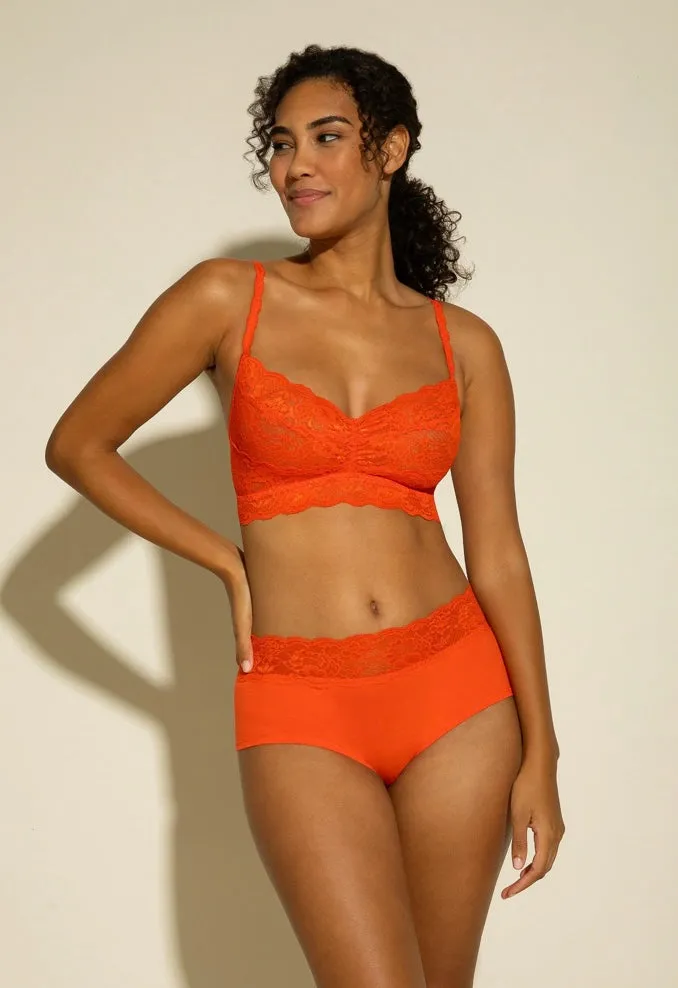 Never Say Never Sweetie Soft Bralette in Sicilian Orange