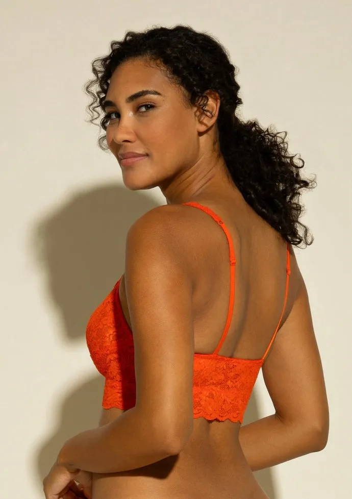 Never Say Never Sweetie Soft Bralette in Sicilian Orange