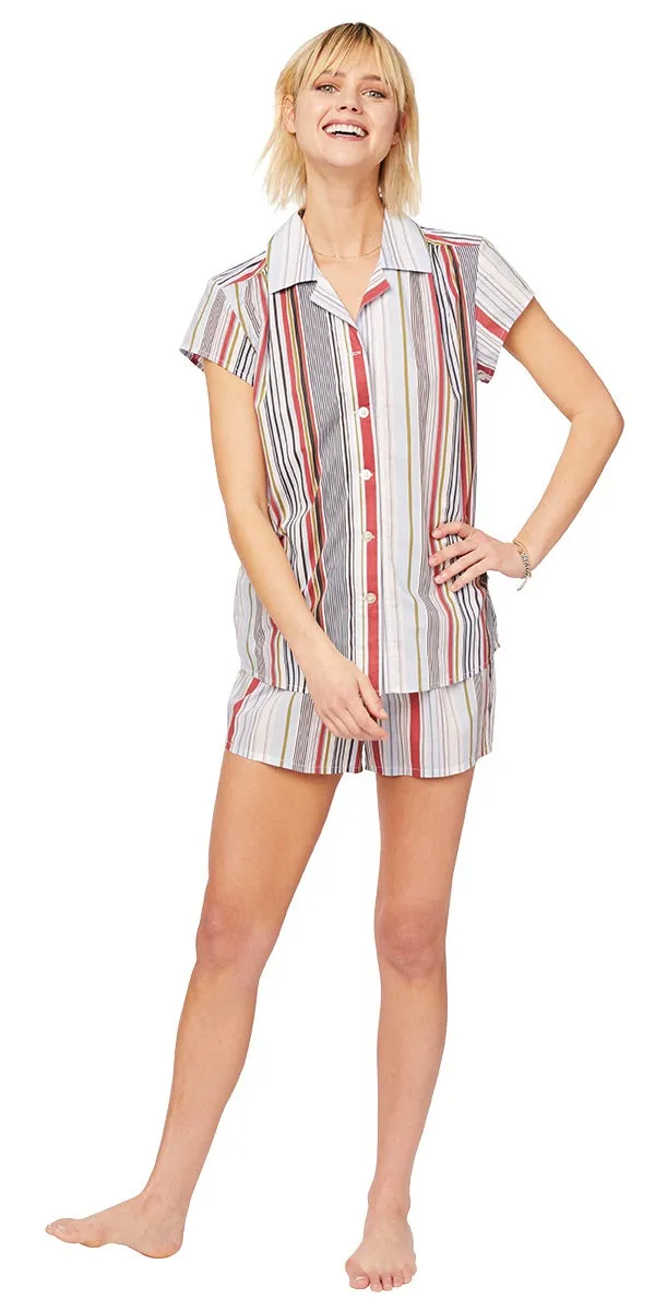 Pajama Short Set - Silver Lake