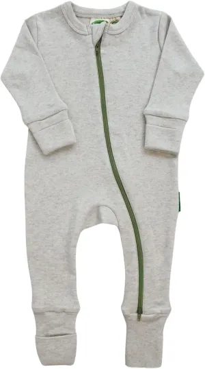 PARADE Organic Snuggle Soft Melange '2-Way' Zipper Romper