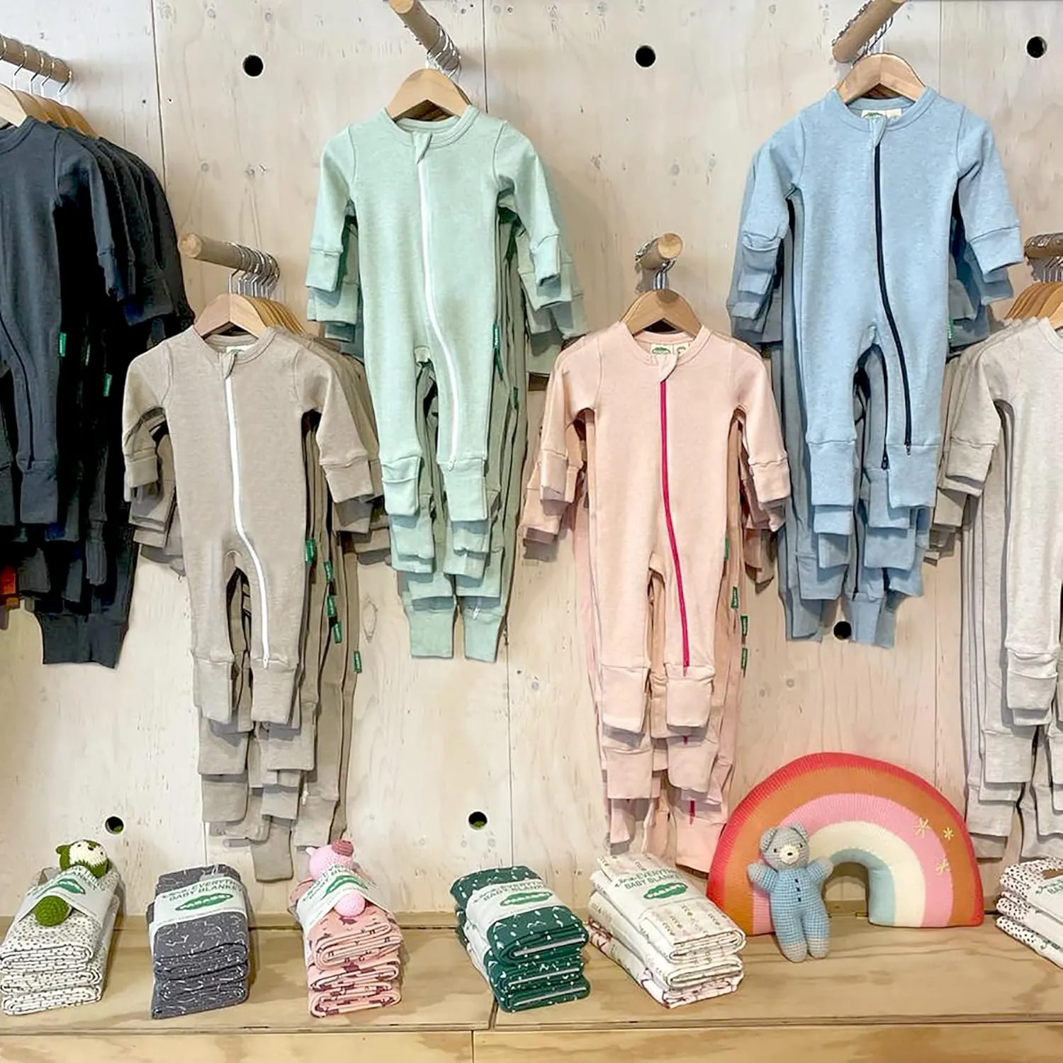 PARADE Organic Snuggle Soft Melange '2-Way' Zipper Romper
