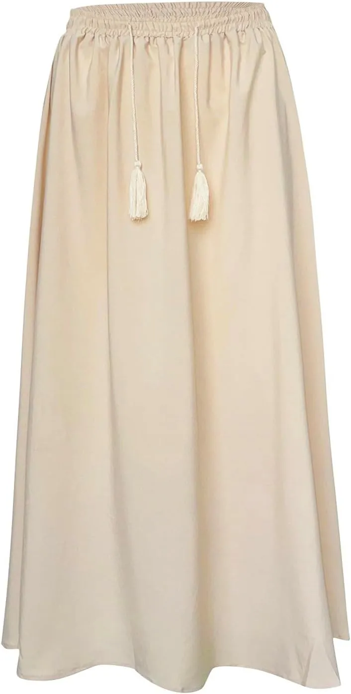 PTOLOCIF Maxi Skirts for Women High Waitsed Long Skirts Flowy Summer Skirt a Line Elastic Beach Party Dress Trendy Outfits