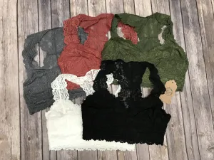 *Racerback Lace Bralette