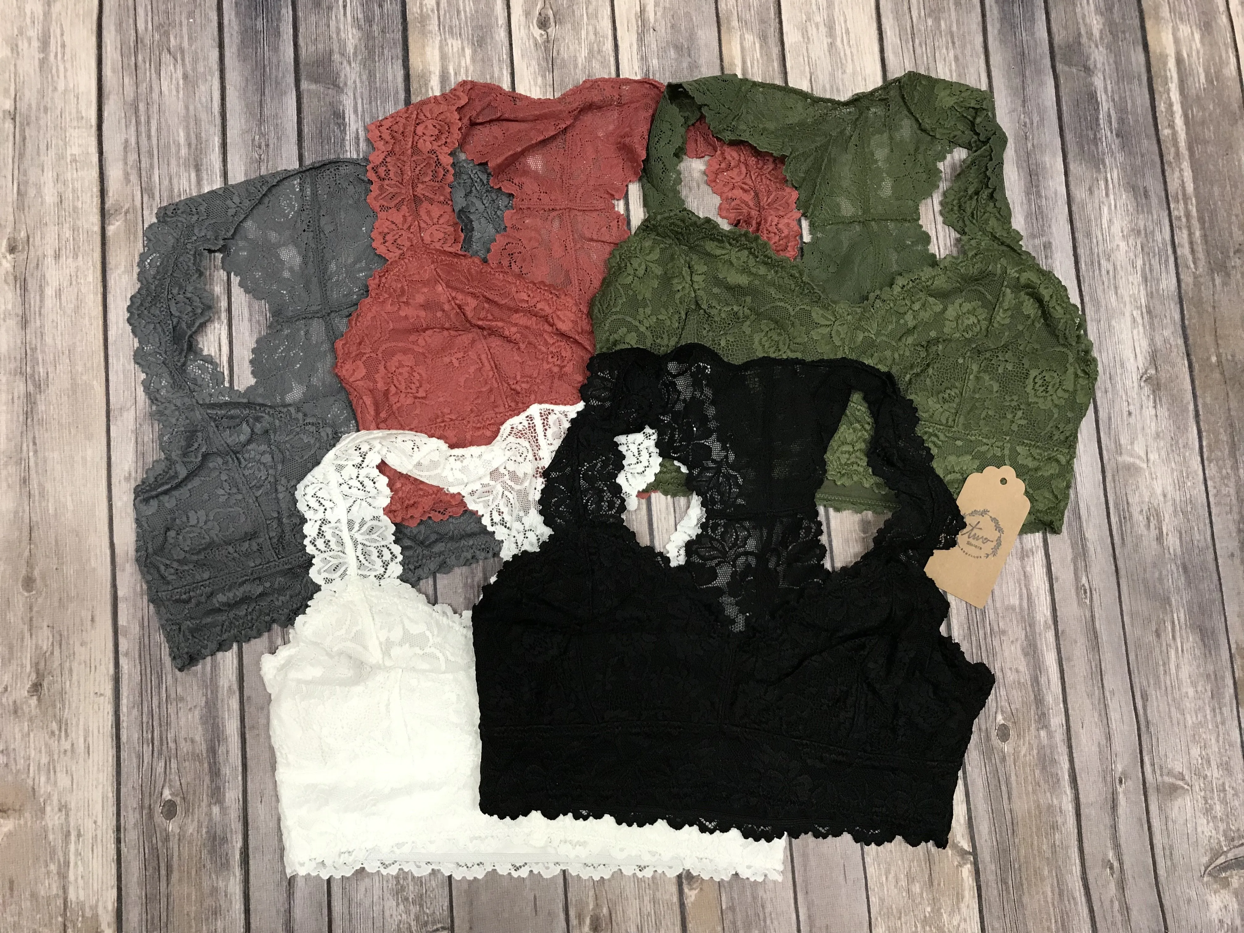 *Racerback Lace Bralette