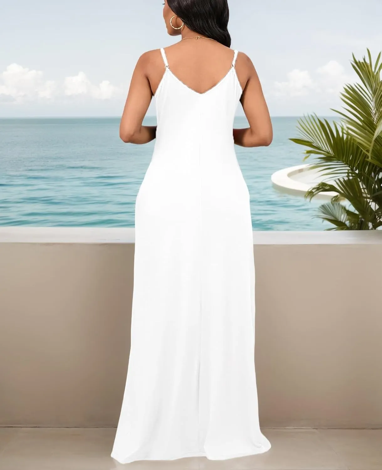 SheKiss 2025 Women's Casual Summer Floral Long Maxi Dresses Floor Length Sleeveless Plus Size Sundresses