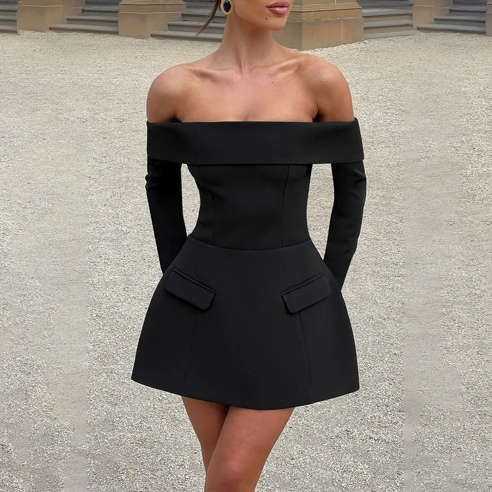 Splicing Tube Dress Women's Sexy Strapless Backless Tube Top Bodycon Dress Sleeveless A Line Mini Dresses