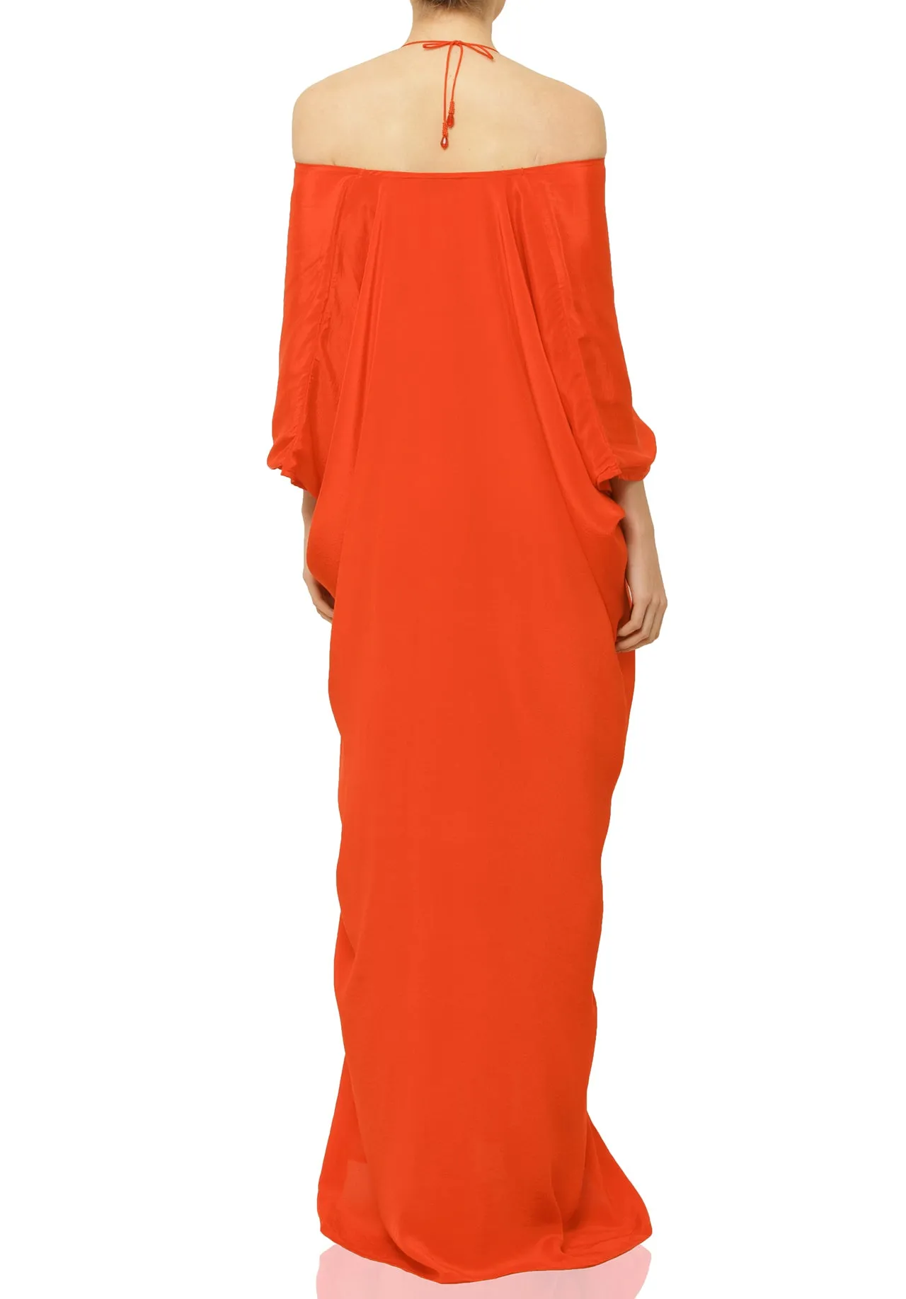 Tangerine Kaftan Dress Women