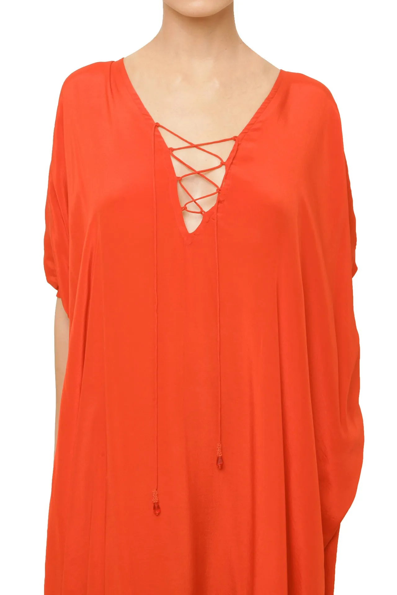 Tangerine Kaftan Dress Women