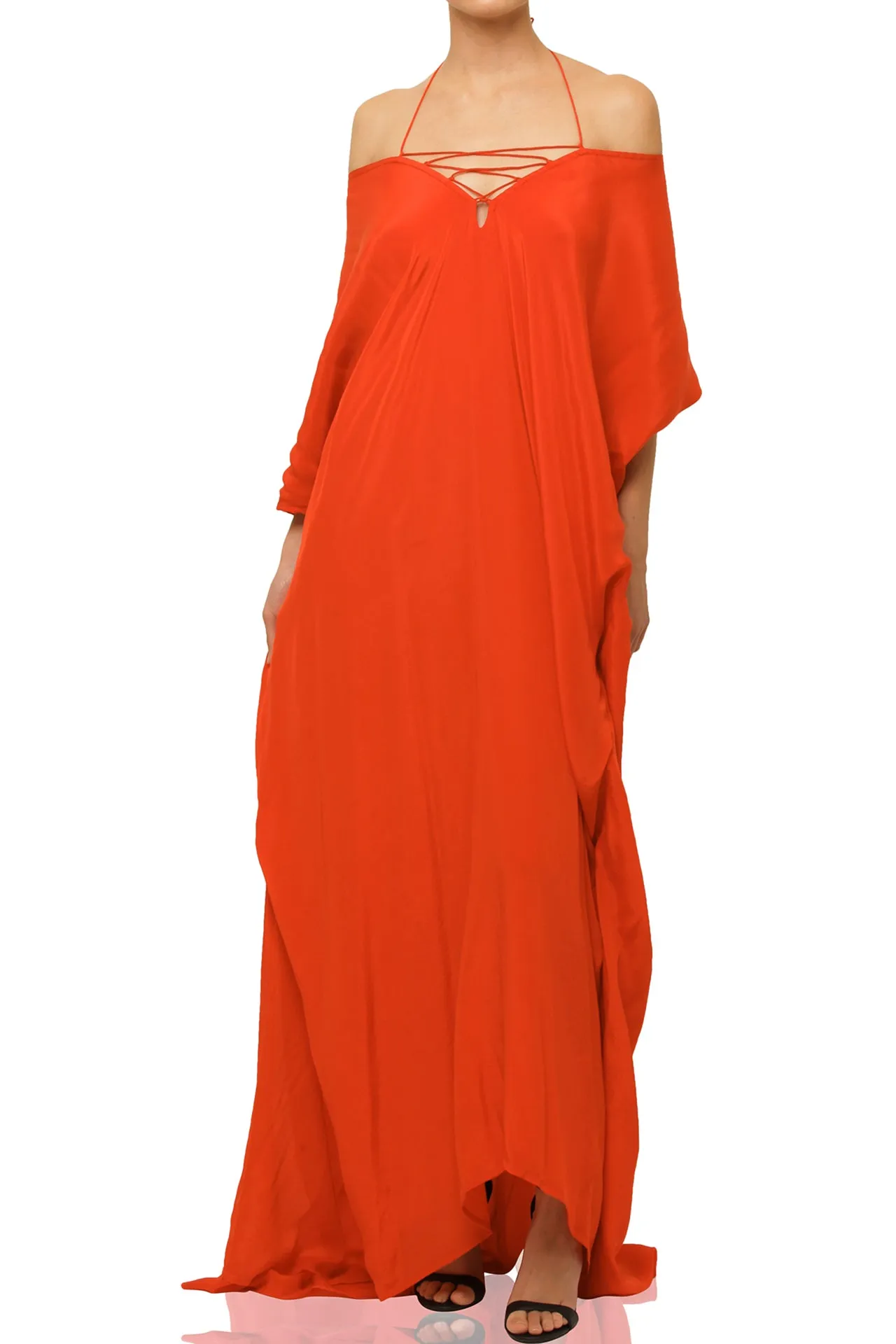Tangerine Kaftan Dress Women