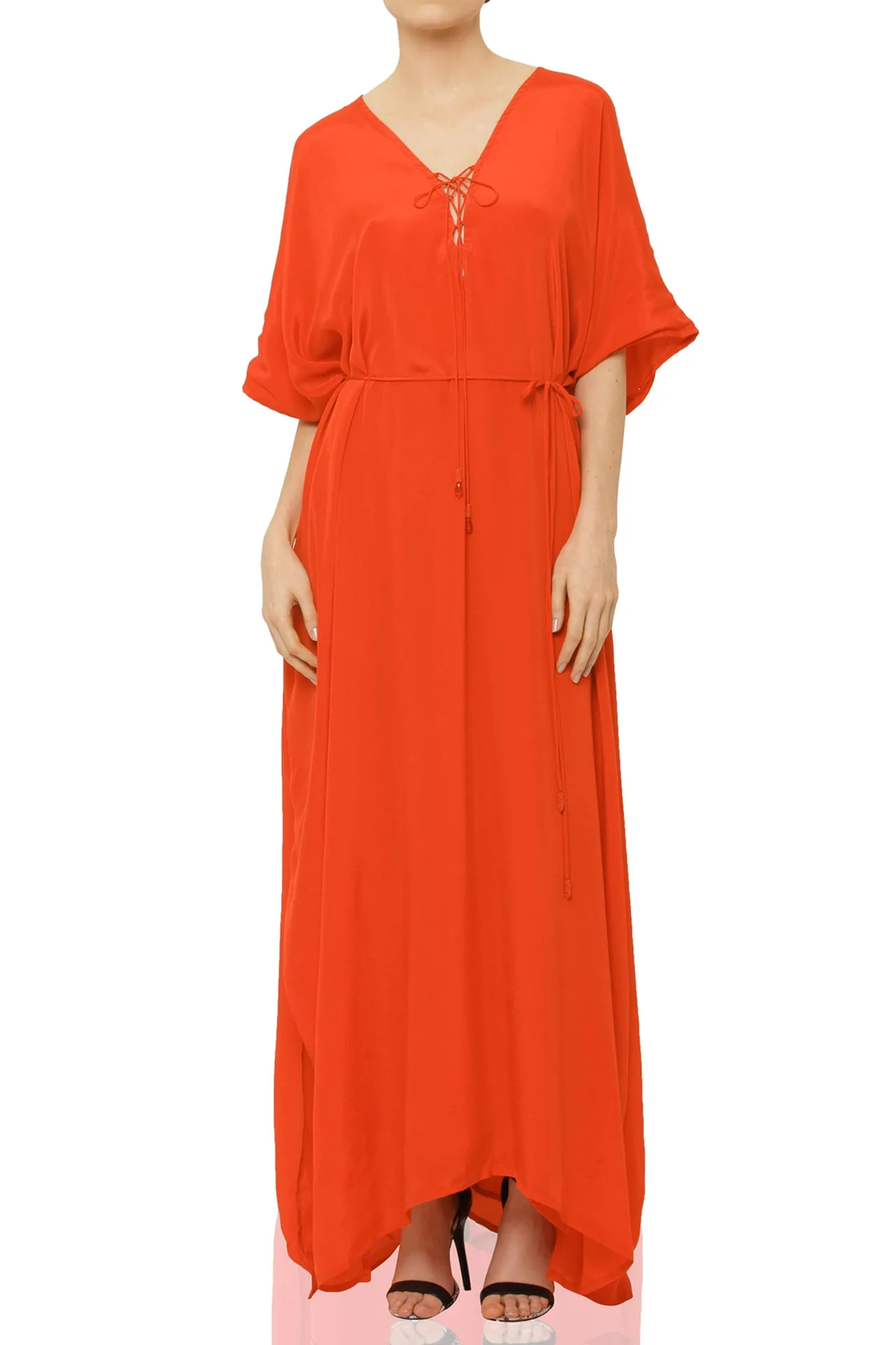 Tangerine Kaftan Dress Women