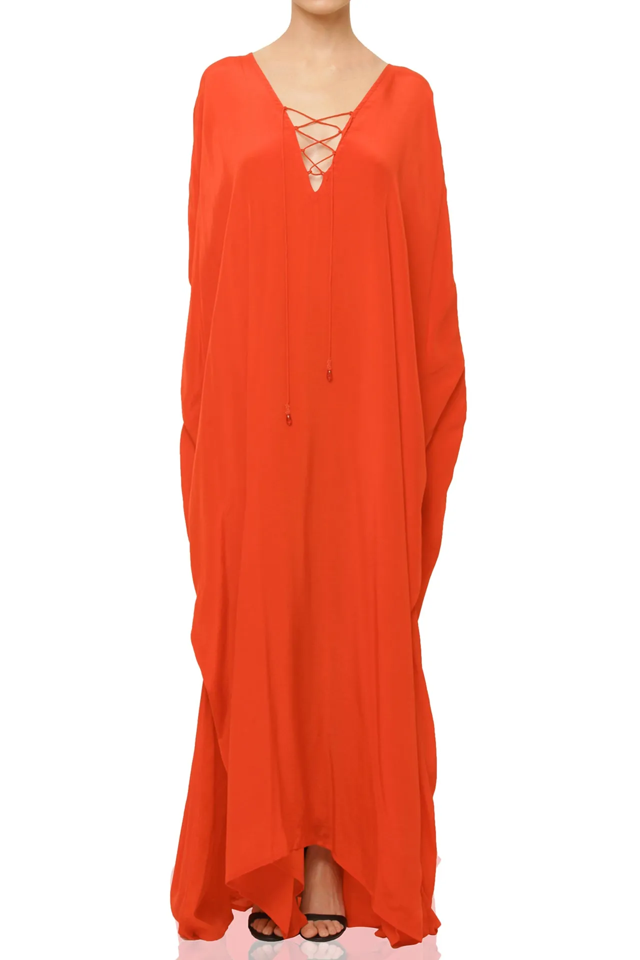 Tangerine Kaftan Dress Women