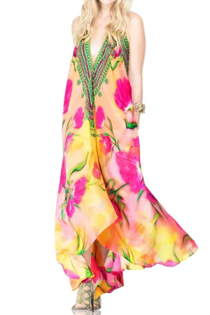 Tulip Print Maxi Dress