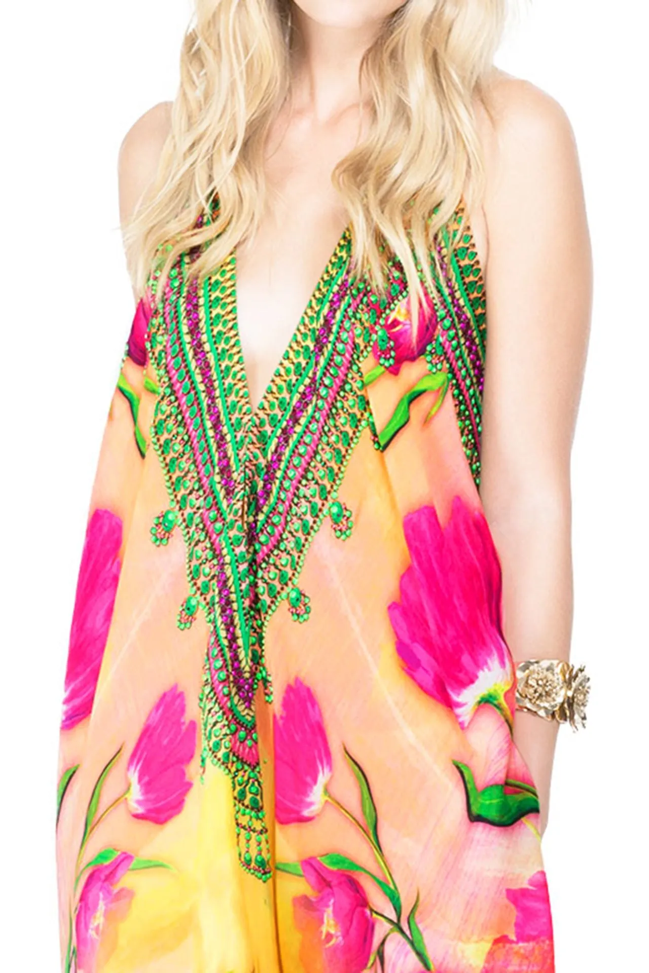 Tulip Print Maxi Dress