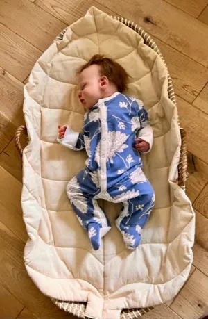 Zoe Floral One Piece Footed Baby Romper